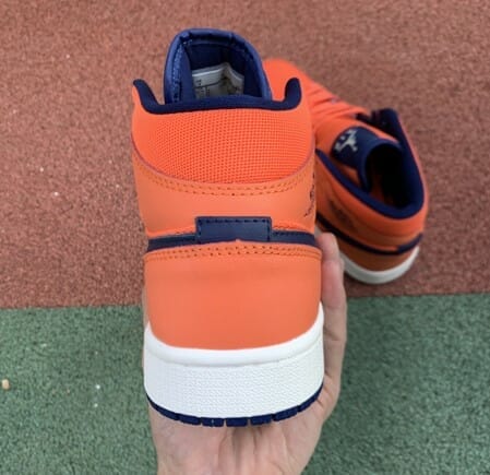 , Air Jordan 1 Mid Blue Orange Knicks, izedge shop