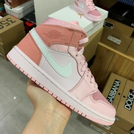 , Air Jordan 1 Mid White Pink Foam, izedge shop