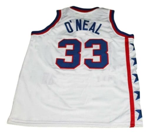 , Shaquille O&#8217;Neal #33 McDonalds All American New Basketball Jersey White, izedge shop