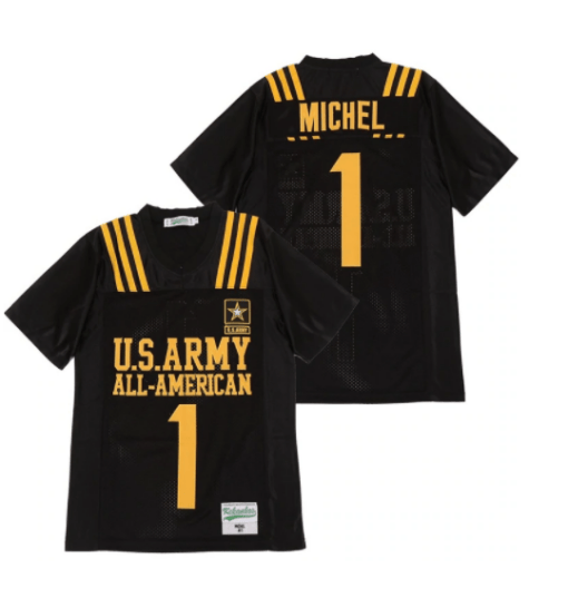 , Sony Michel #1 U.S.Army All-American Football Jersey, izedge shop