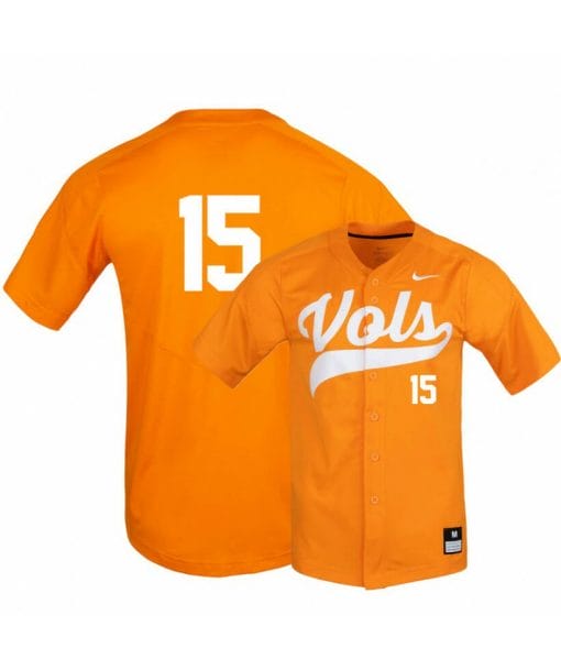 , Tennessee Volunteers 15 Kody Davidson Elite Orange Baseball Jersey, izedge shop