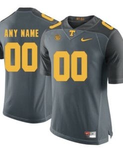 Tennessee Football Jersey Custom Name Number College Grey Yellow