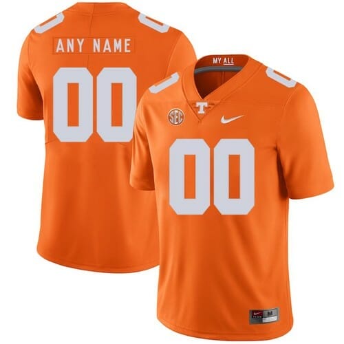 Custom Tennessee Vols Jersey Name And Number College Football Orange