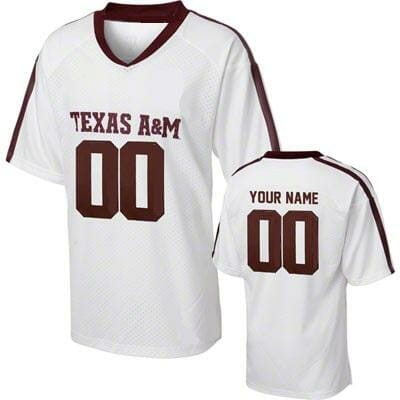 Texas A&M Aggies Custom Jersey,texas a&m custom jersey,custom texas a&m football jersey, Texas A&#038;M Aggies Custom Jersey Name And Number College Football White, izedge shop
