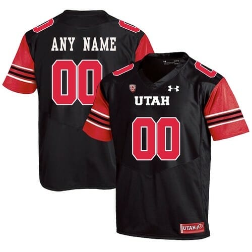 Custom Utah Utes Football Jersey Name Number Black College