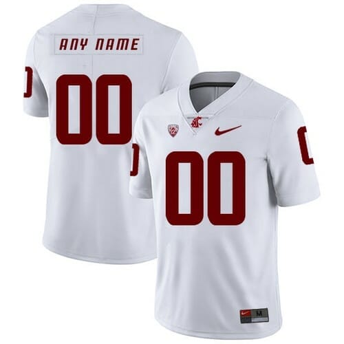 Custom Washington State Cougars Football Jersey Name Number White College