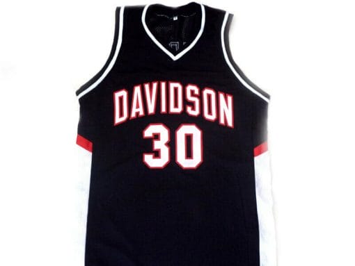, Stephen Curry #30 Davidson College Wildcats New Basketball Jersey Black, izedge shop