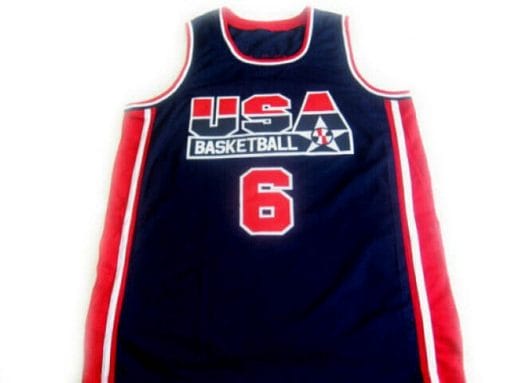 , Patrick Ewing #6 Team Usa Basketball Jersey Navy Blue, izedge shop