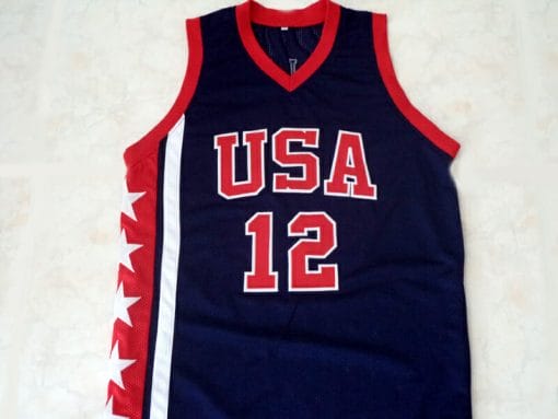 , Ray Allen #12 Team USA Basketball Jersey Navy Blue, izedge shop