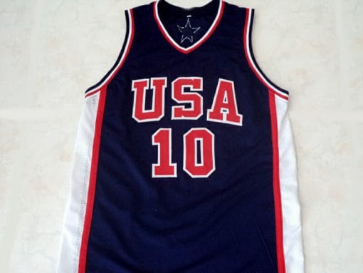 , Kevin Garnett #10 Team USA New Basketball Jersey Navy Blue, izedge shop