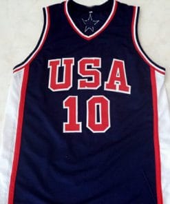 , Kevin Garnett #10 Team USA New Basketball Jersey Navy Blue, izedge shop