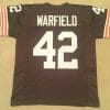 , UNSIGNED CUSTOM Sewn Stitched Paul Warfield Teal Jersey, izedge shop