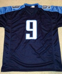 , UNSIGNED CUSTOM Sewn Stitched Steve McNair Blue Jersey, izedge shop