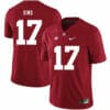 Cam Sims Alabama Jersey #17 College Football Jersey Red