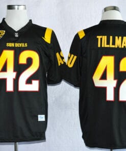 Arizona State Sun Devils #42 Pat Tillman NCAA Football Jersey Black With Patch