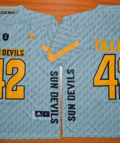 Arizona State Sun Devils #42 Pat Tillman NCAA Football Jersey Grey