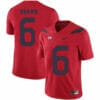 Arizona Wildcats #6 Shun Brown NCAA College Football Jersey Red