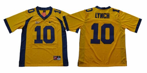 Marshawn Lynch California Jersey #10 Football Jersey Yellow Blue