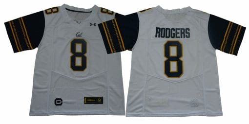 California Golden Rodgers Jersey,Rodgers Jersey,California Golden Rodgers,california jersey, California Golden Rodgers Jersey #8 NCAA Football Jersey White, izedge shop