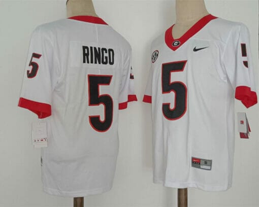 UGA Kelee Ringo #5 NCAA Football Jersey White