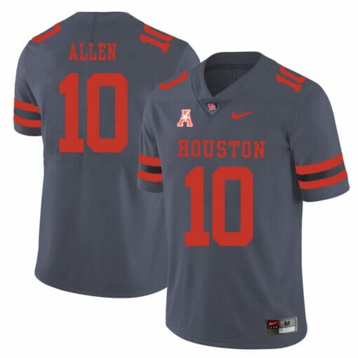 Houston Cougars #10 Kyle Allen College Football Jersey Gray