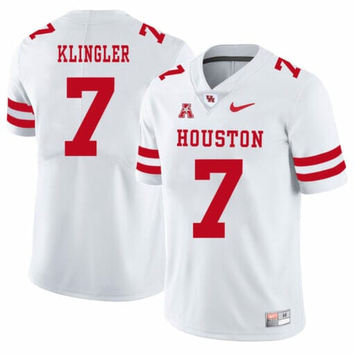 Houston Klingler Jersey #7 David College Football White