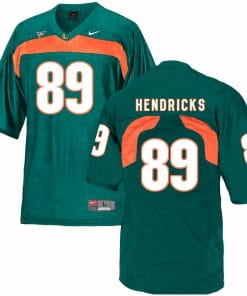 Hendricks Miami Hurricanes Jersey #89 NCAA College Football Green