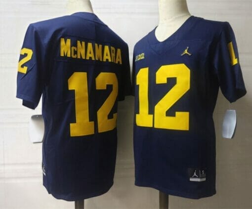 Mcnamara Michigan Wolverines Jersey #12 NCAA Football Navy