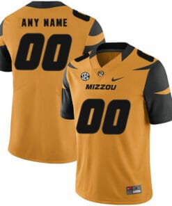 Custom Missouri Tigers Jersey Name and Number College Football Yellow