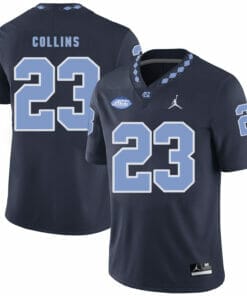 North Carolina Tar Heels #23 Cayson Collins Football Jersey Black