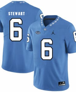 North Carolina Tar Heels #6 MJ Stewart NCAA Football Jersey Blue