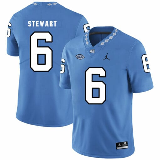 North Carolina Tar Heels #6 MJ Stewart NCAA Football Jersey Blue