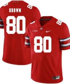 Ohio Noah Brown Jersey #80 NCAA College Football Red