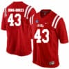 Detric Bing Dukes Ole Miss Rebels Jersey #43 College Football Red