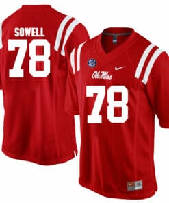 Bradley Sowell Ole Miss Rebels Jersey #78 NCAA College Football Red