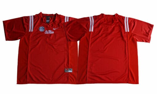 Ole Miss Rebels Blank Edition Red Jersey NCAA College Football Red