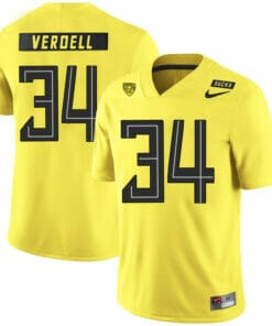 CJ Verdell Oregon Ducks Jersey #34 College Football Yellow
