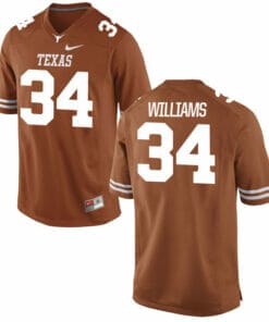 Texas Longhorns Williams #34 College Football Jersey Dark Orange