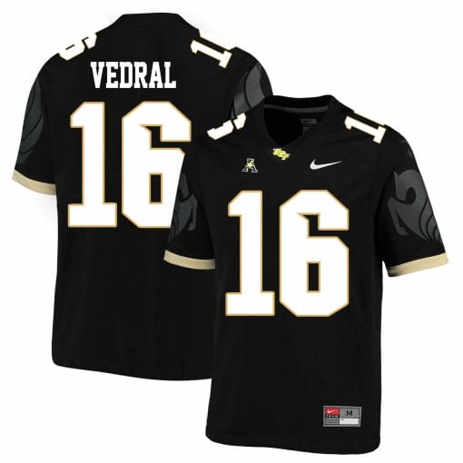 Noah Vedral UCF Knights Jersey,Noah Vedral UCF Knights Jersey Football,Noah Vedral UCF Knights Football Jersey, Noah Vedral UCF Knights Jersey #16 NCAA College Football Black, izedge shop