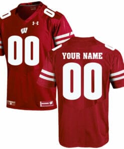 Custom Wisconsin Badgers Jersey Name Number College Football Red