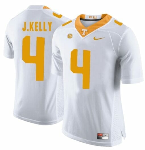 John Kelly Tennessee Volunteers Jersey #4 Football NCAA White Orange