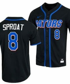 Brandon Sproat Jersey Florida Gators Baseball NCAA College Black Full-Button #8