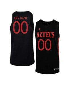 Custom San Diego State Aztecs Jersey College Basketball Name and Number Elite Black Red