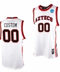 Custom San Diego State Aztecs Jersey Name and Number College Basketball March Madness White Throwback