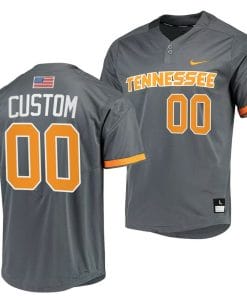 Custom Tennessee Volunteers Baseball Jersey Name and Number NCAA College Grey