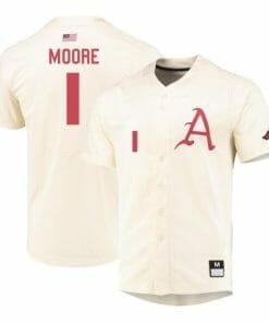 Robert Moore Jersey Arkansas Razorbacks Baseball NCAA College Cream Alumni #1