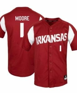 Robert Moore Jersey Arkansas Razorbacks Baseball NCAA College Cardinal Alumni #1
