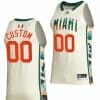 Custom Miami Hurricanes Jersey Name and Number College Basketball BHE White Honoring Black Excellence