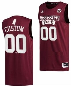 Custom Mississippi State Bulldogs Jersey Name and Number College Basketball Swingman Maroon