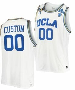 Custom UCLA Bruins Jersey Name and Number College Basketball 2021 March Madness PAC-12 White Stand Together Jersey Honor John R. Wooden